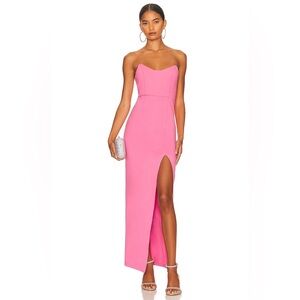 Superdown ryleigh strapless maxi dress in pink